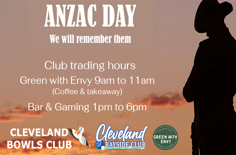 Anzac Day Trading Hours Flyer